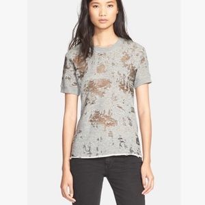 Iro Jean Distressed Short Sleeve Sweatshirt